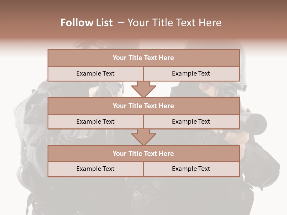 Fighting Male Weapons PowerPoint Template