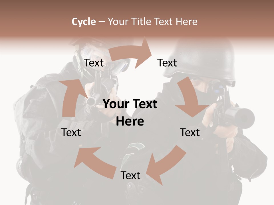 Fighting Male Weapons PowerPoint Template
