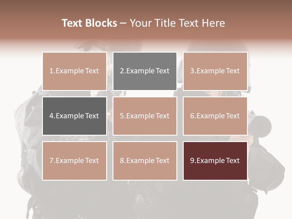 Fighting Male Weapons PowerPoint Template