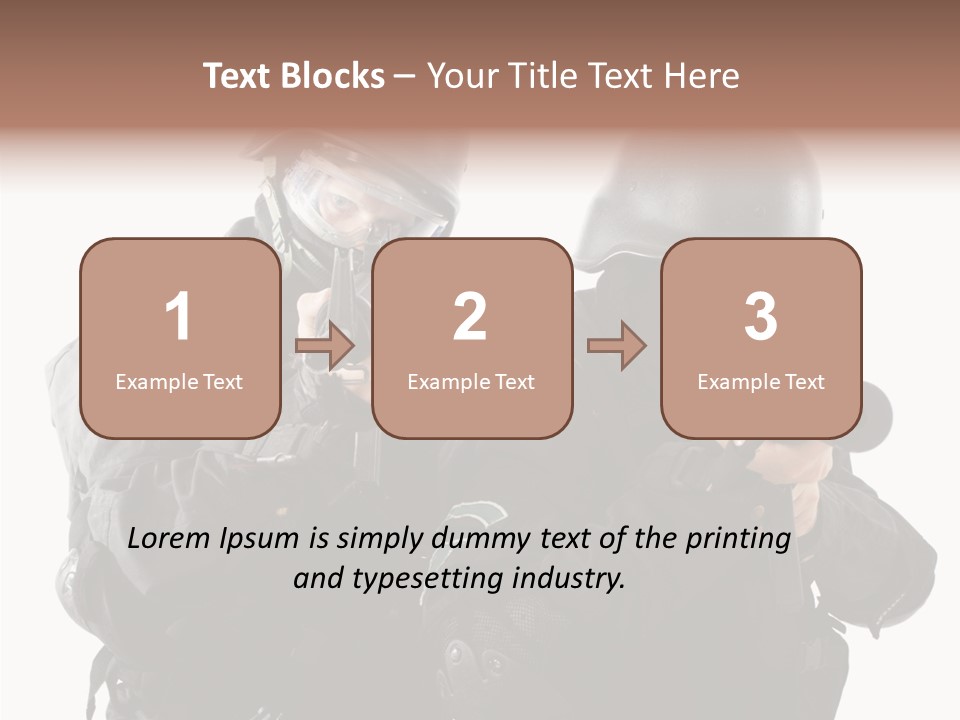 Fighting Male Weapons PowerPoint Template