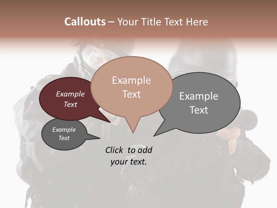 Fighting Male Weapons PowerPoint Template