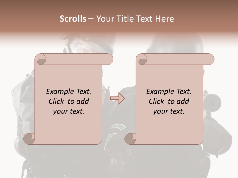 Fighting Male Weapons PowerPoint Template