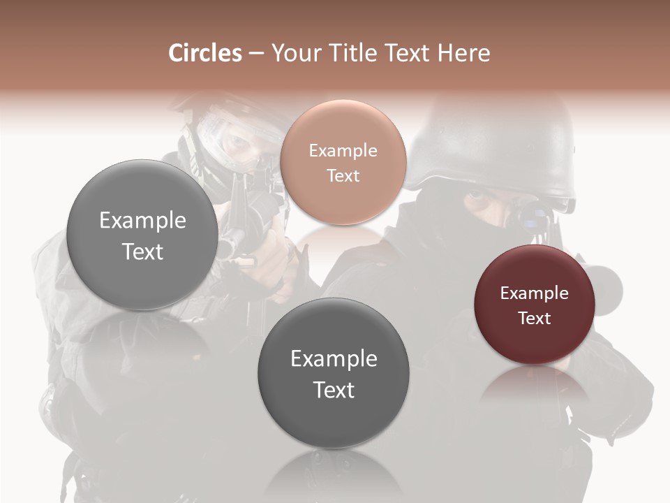 Fighting Male Weapons PowerPoint Template