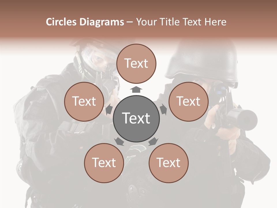 Fighting Male Weapons PowerPoint Template