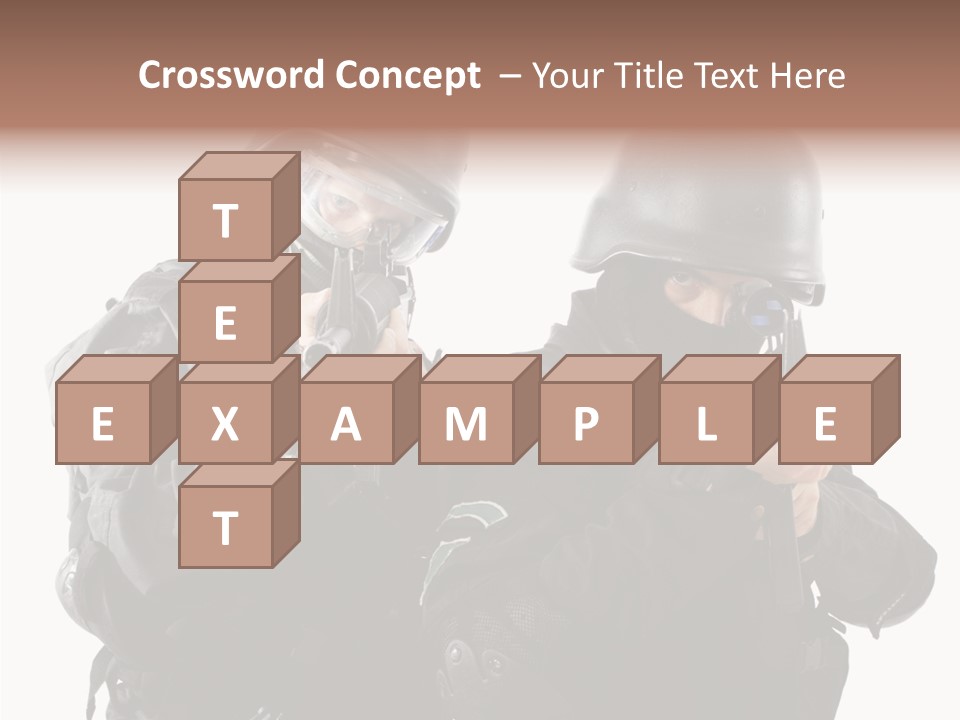 Fighting Male Weapons PowerPoint Template