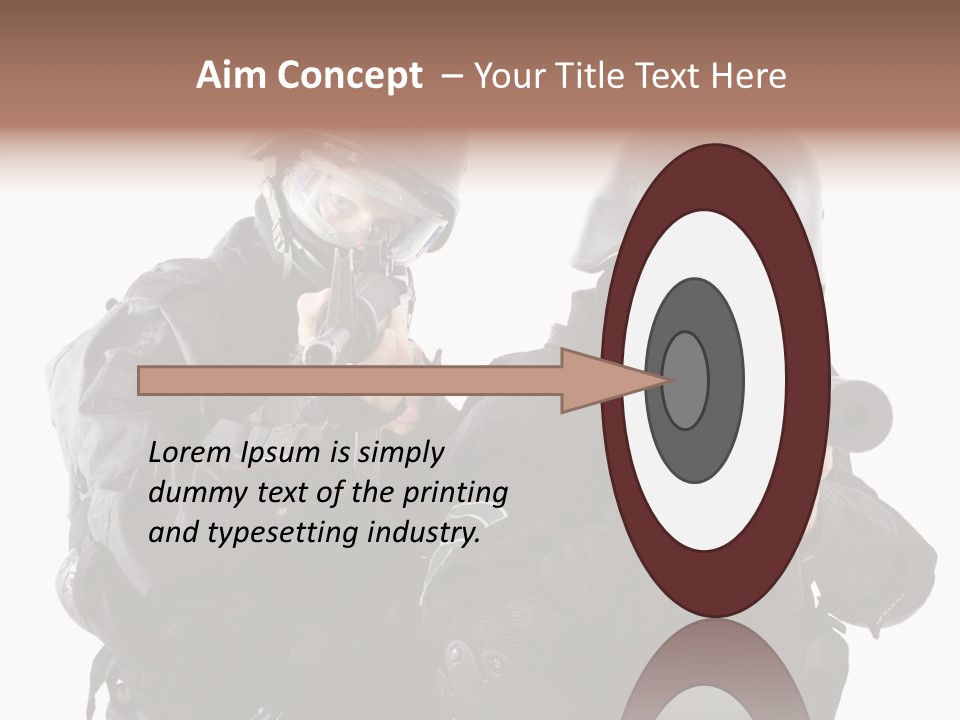 Fighting Male Weapons PowerPoint Template