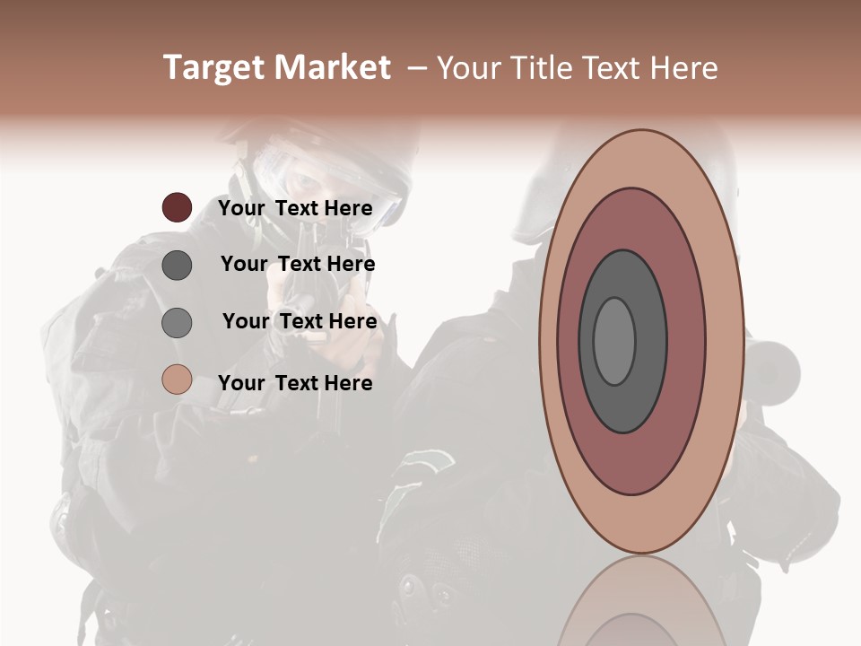 Fighting Male Weapons PowerPoint Template