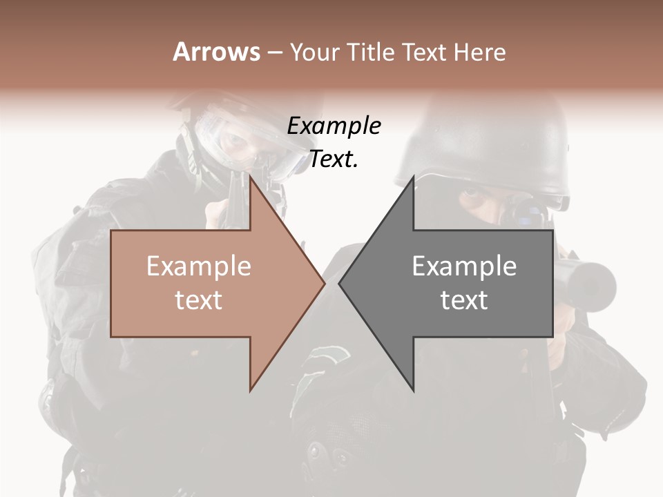 Fighting Male Weapons PowerPoint Template