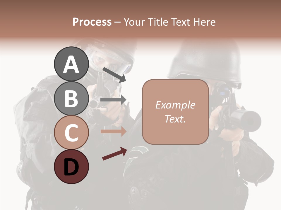 Fighting Male Weapons PowerPoint Template