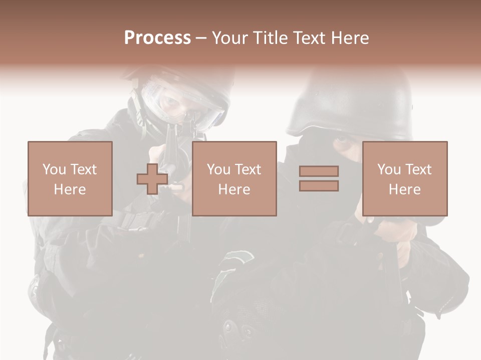 Fighting Male Weapons PowerPoint Template