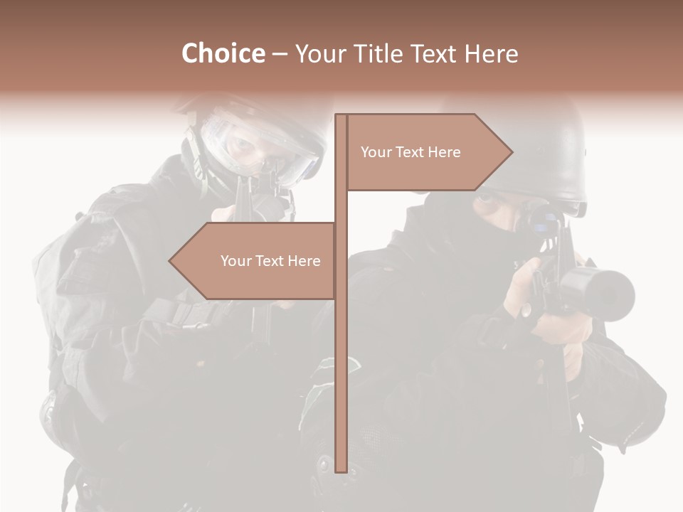 Fighting Male Weapons PowerPoint Template