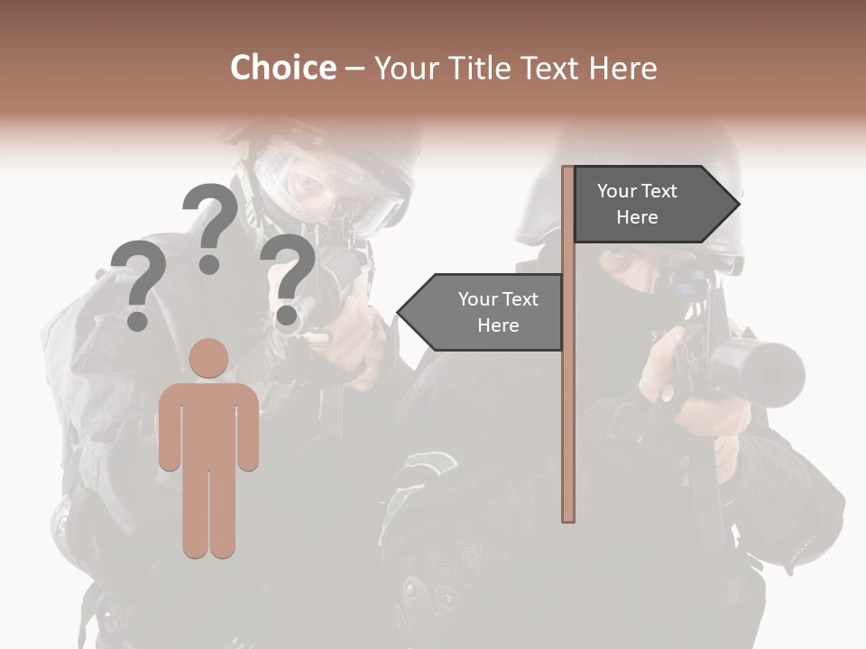 Fighting Male Weapons PowerPoint Template