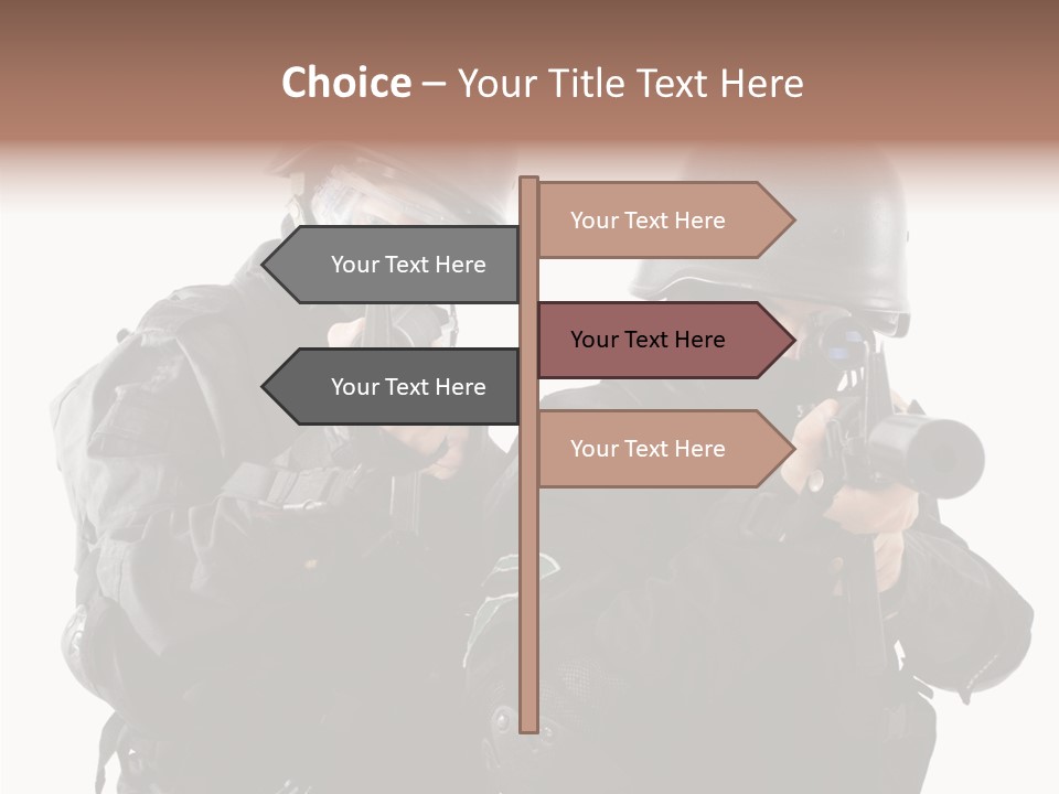 Fighting Male Weapons PowerPoint Template