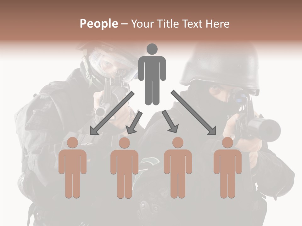 Fighting Male Weapons PowerPoint Template