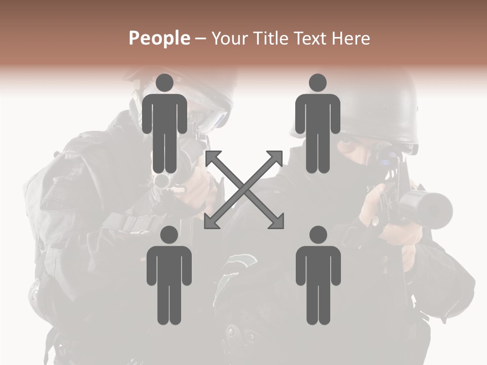 Fighting Male Weapons PowerPoint Template