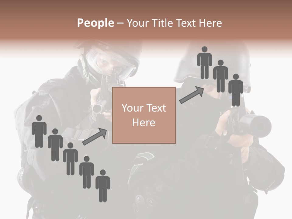 Fighting Male Weapons PowerPoint Template