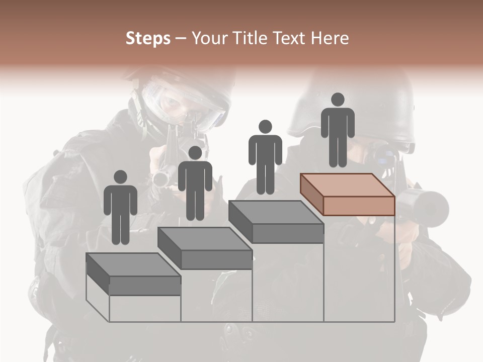 Fighting Male Weapons PowerPoint Template