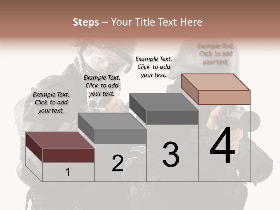 Fighting Male Weapons PowerPoint Template