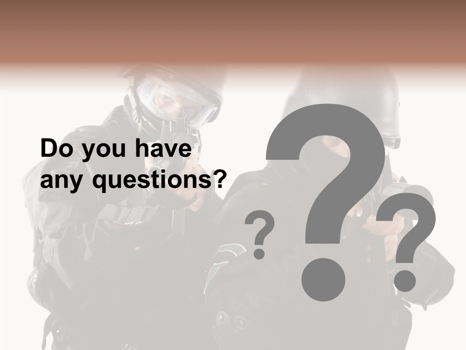 Fighting Male Weapons PowerPoint Template