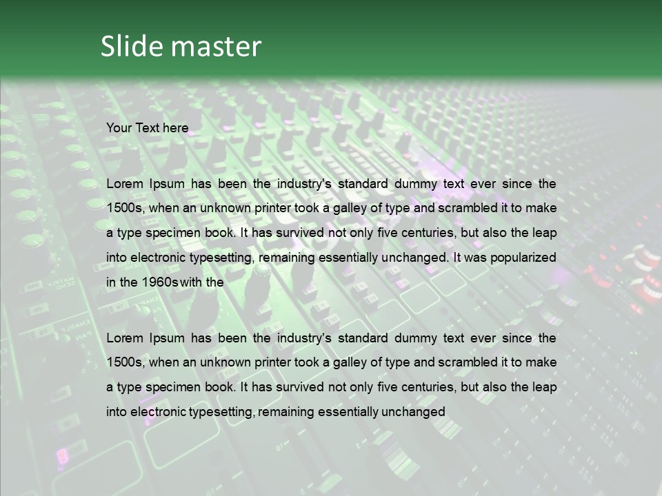 Level Music Analog PowerPoint Template