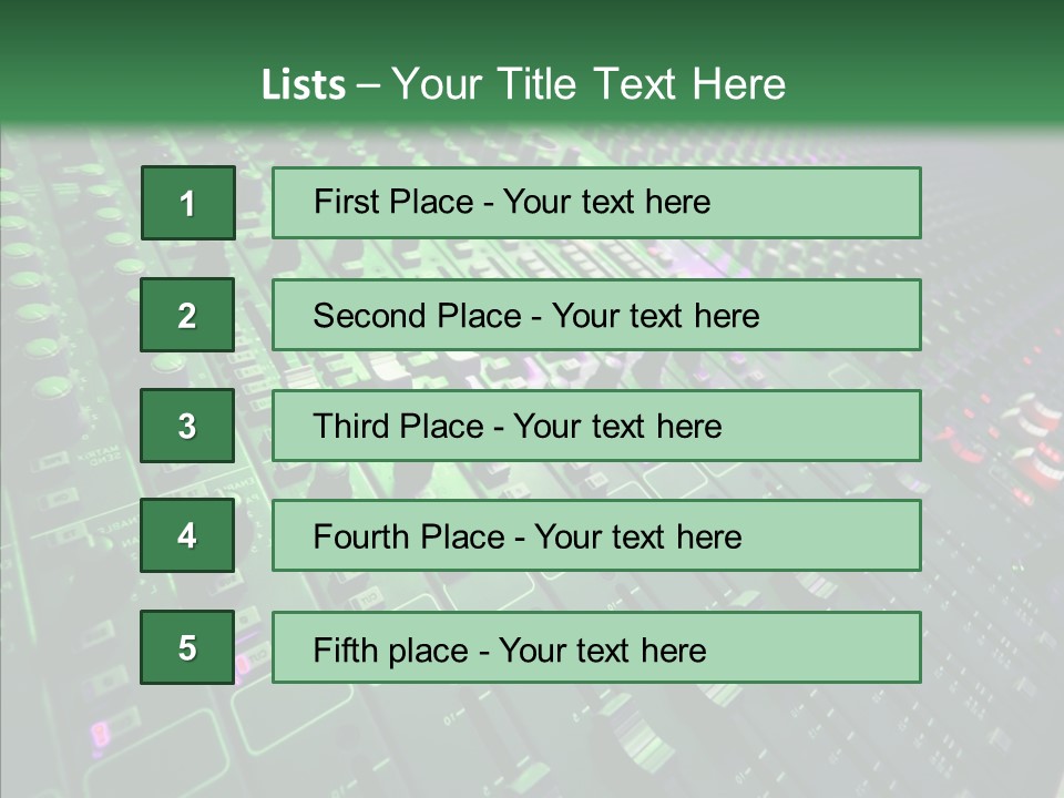 Level Music Analog PowerPoint Template