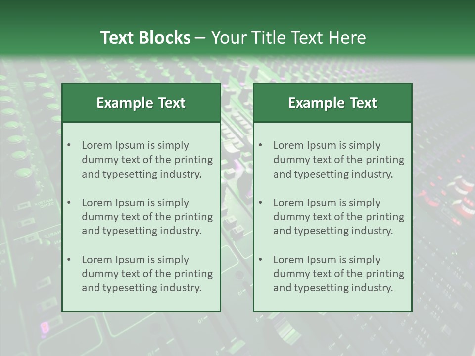 Level Music Analog PowerPoint Template