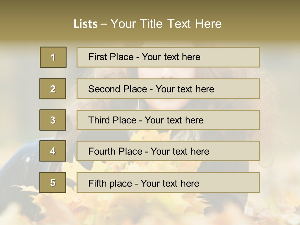 Positive Portrait Young PowerPoint Template
