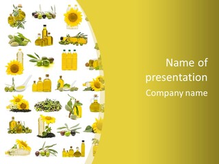 Olives Healthy Living Olive Oil PowerPoint Template