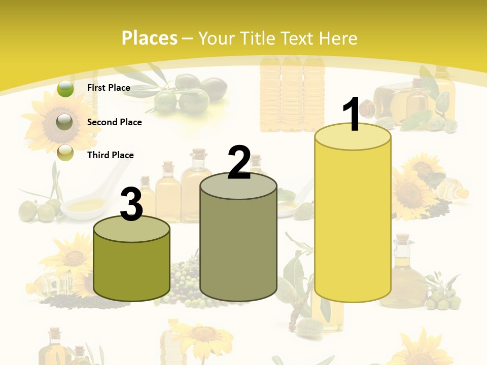 Olives Healthy Living Olive Oil PowerPoint Template