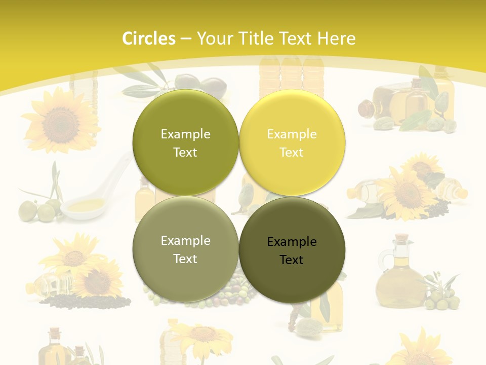 Olives Healthy Living Olive Oil PowerPoint Template
