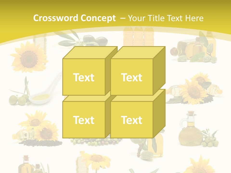 Olives Healthy Living Olive Oil PowerPoint Template