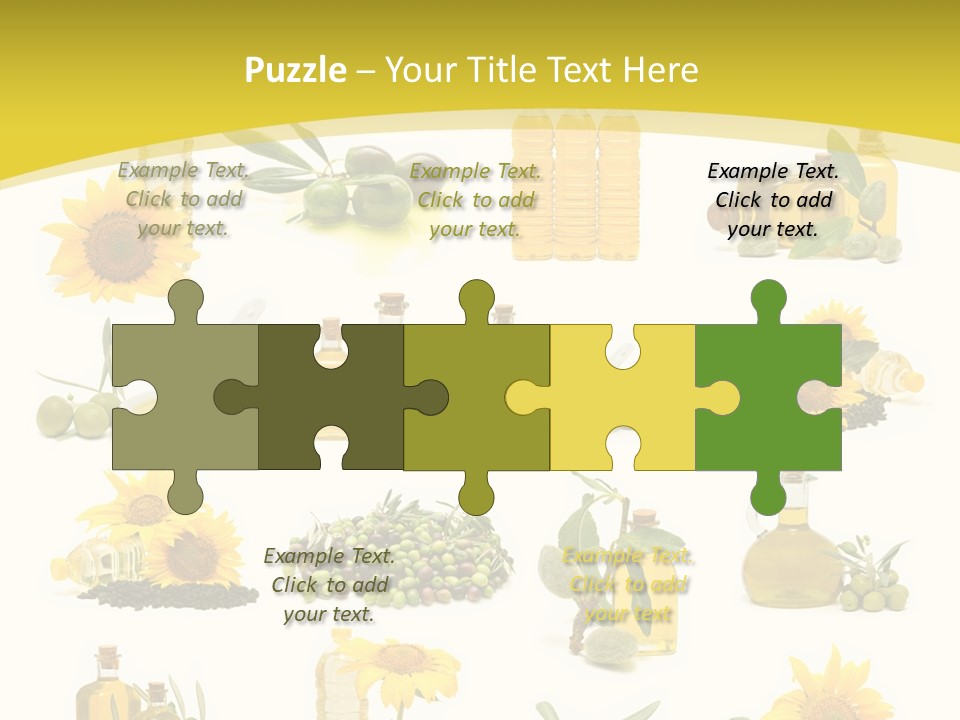 Olives Healthy Living Olive Oil PowerPoint Template