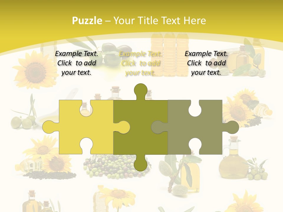 Olives Healthy Living Olive Oil PowerPoint Template