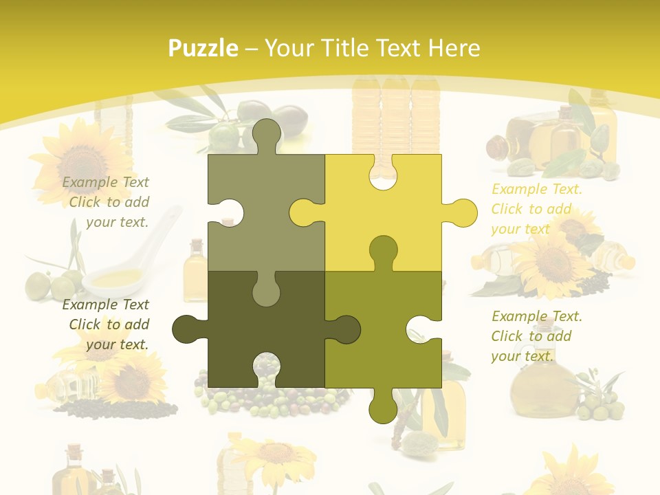 Olives Healthy Living Olive Oil PowerPoint Template