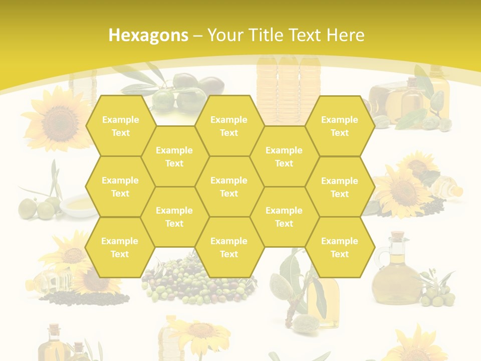 Olives Healthy Living Olive Oil PowerPoint Template