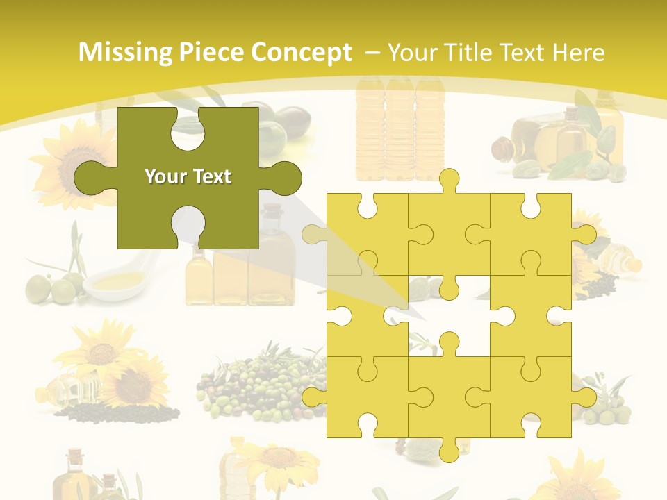 Olives Healthy Living Olive Oil PowerPoint Template