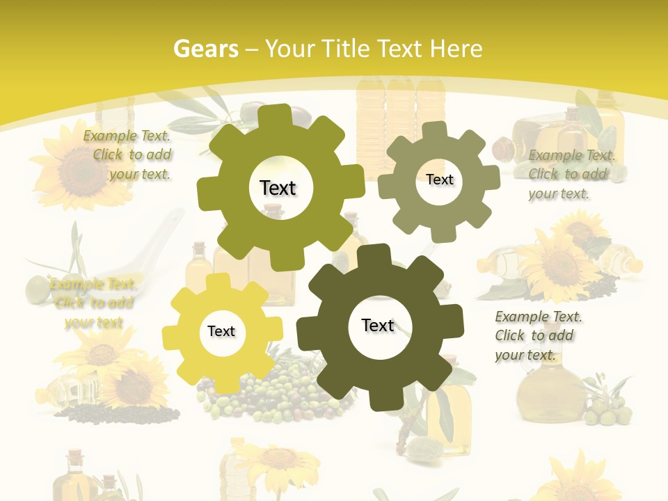 Olives Healthy Living Olive Oil PowerPoint Template