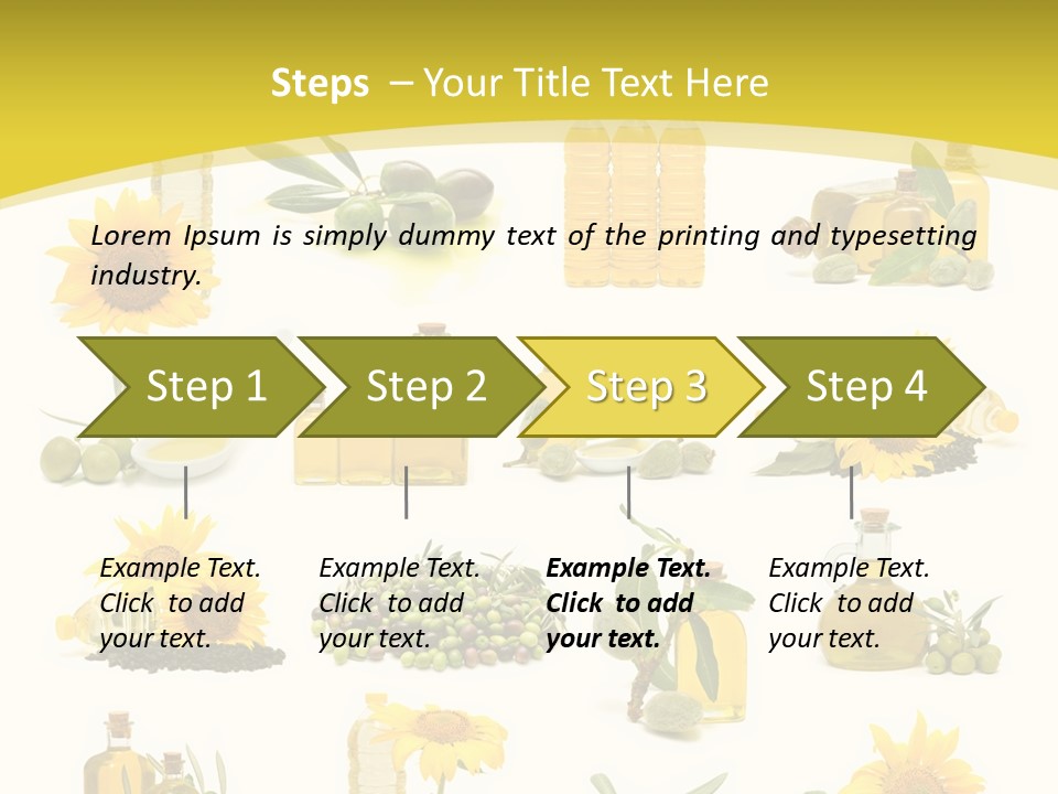 Olives Healthy Living Olive Oil PowerPoint Template