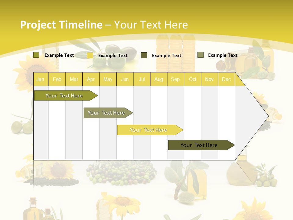 Olives Healthy Living Olive Oil PowerPoint Template
