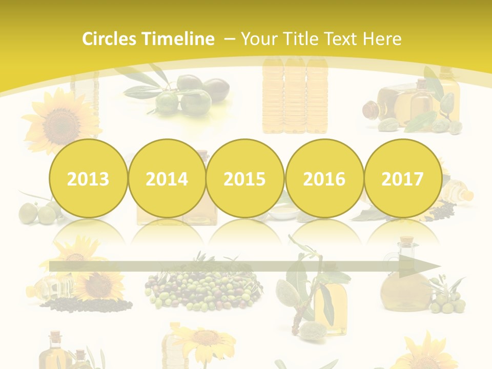 Olives Healthy Living Olive Oil PowerPoint Template