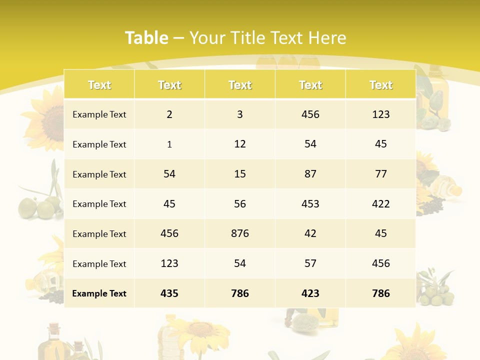 Olives Healthy Living Olive Oil PowerPoint Template