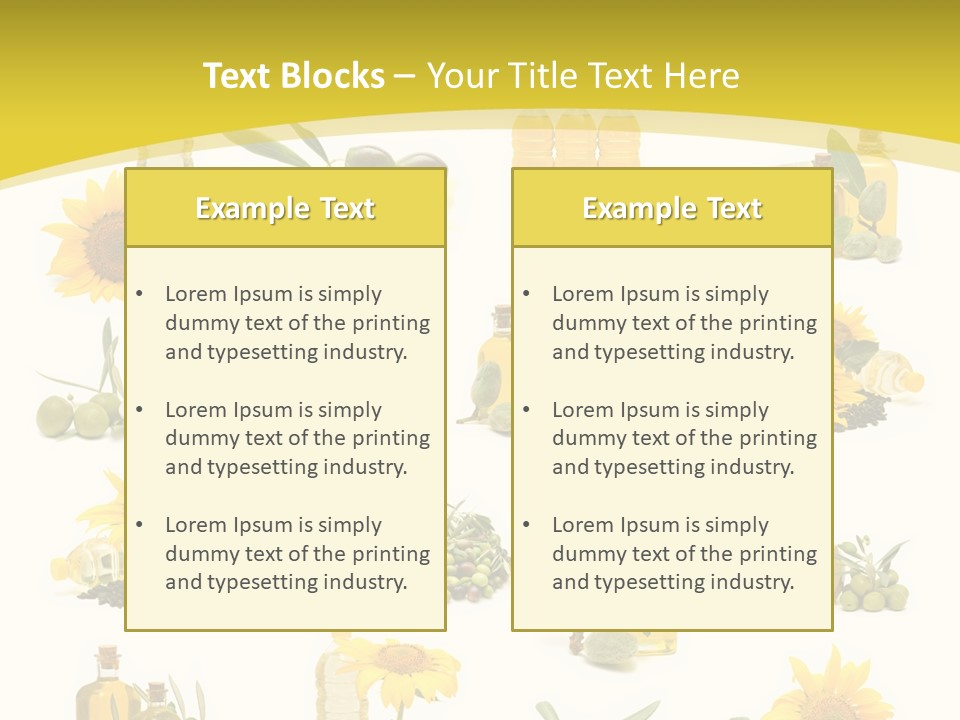 Olives Healthy Living Olive Oil PowerPoint Template