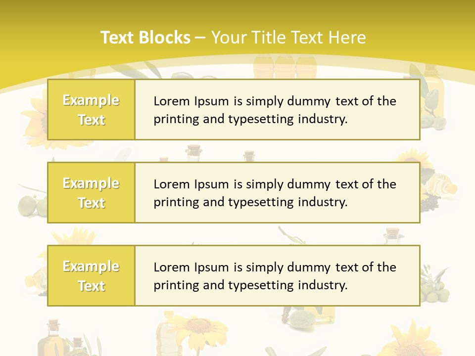 Olives Healthy Living Olive Oil PowerPoint Template