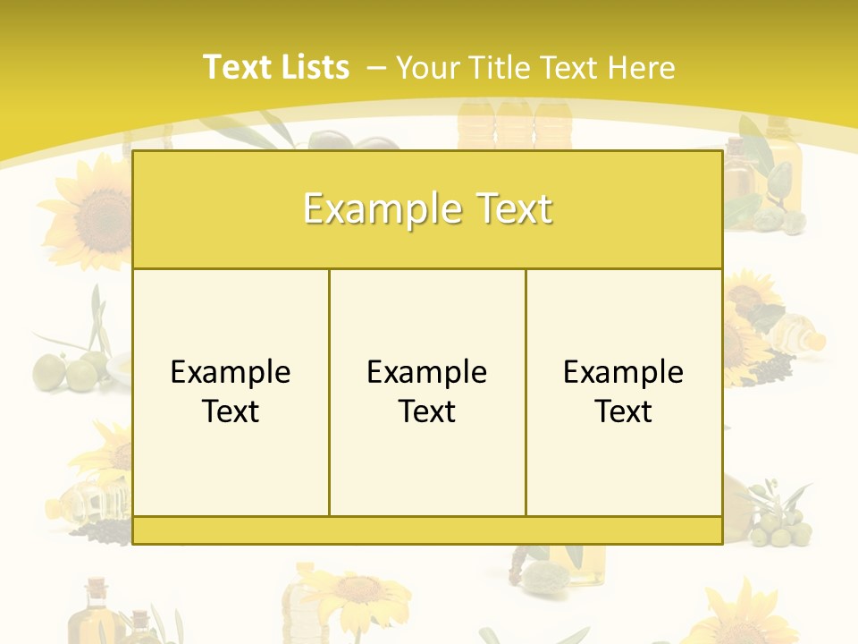 Olives Healthy Living Olive Oil PowerPoint Template