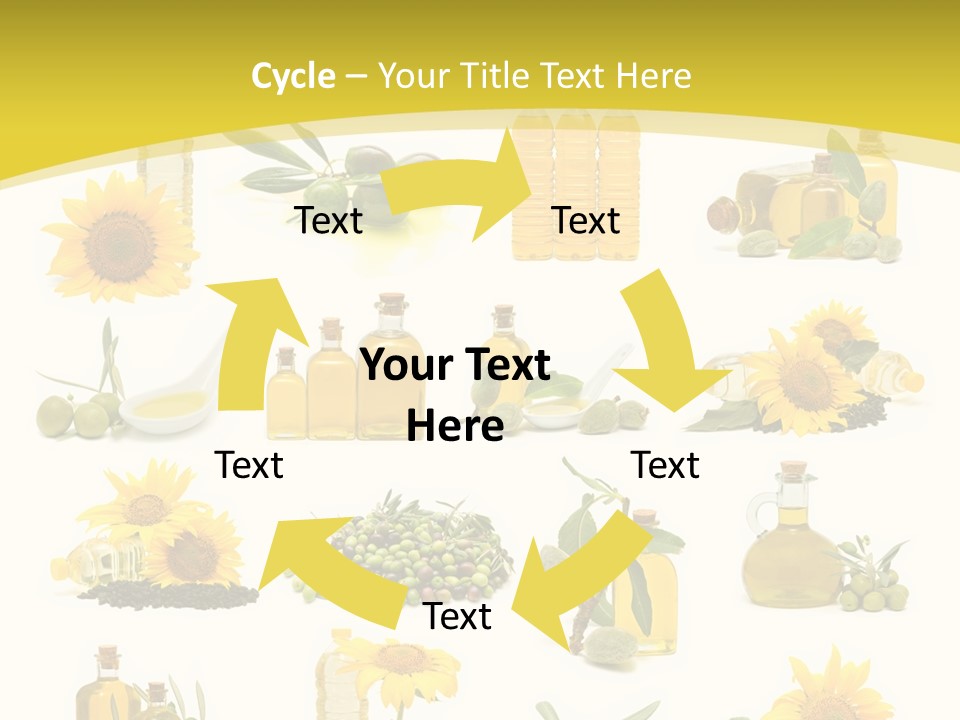 Olives Healthy Living Olive Oil PowerPoint Template