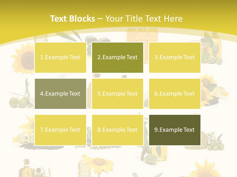 Olives Healthy Living Olive Oil PowerPoint Template