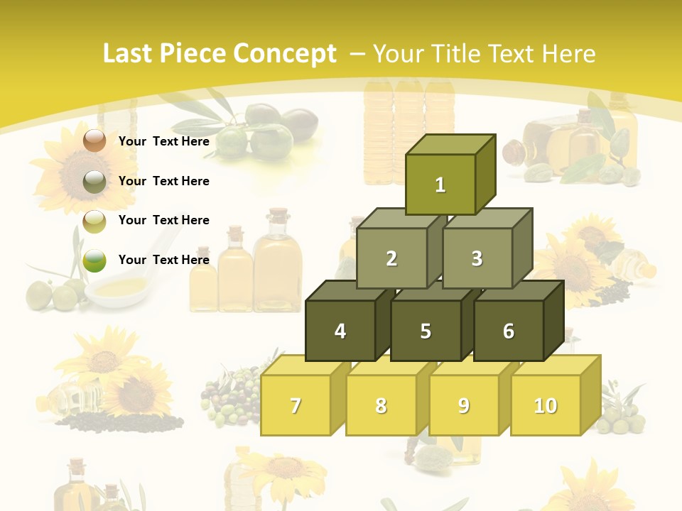 Olives Healthy Living Olive Oil PowerPoint Template