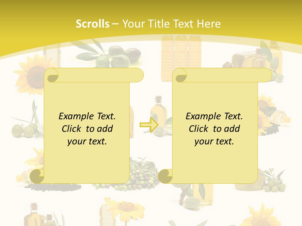Olives Healthy Living Olive Oil PowerPoint Template