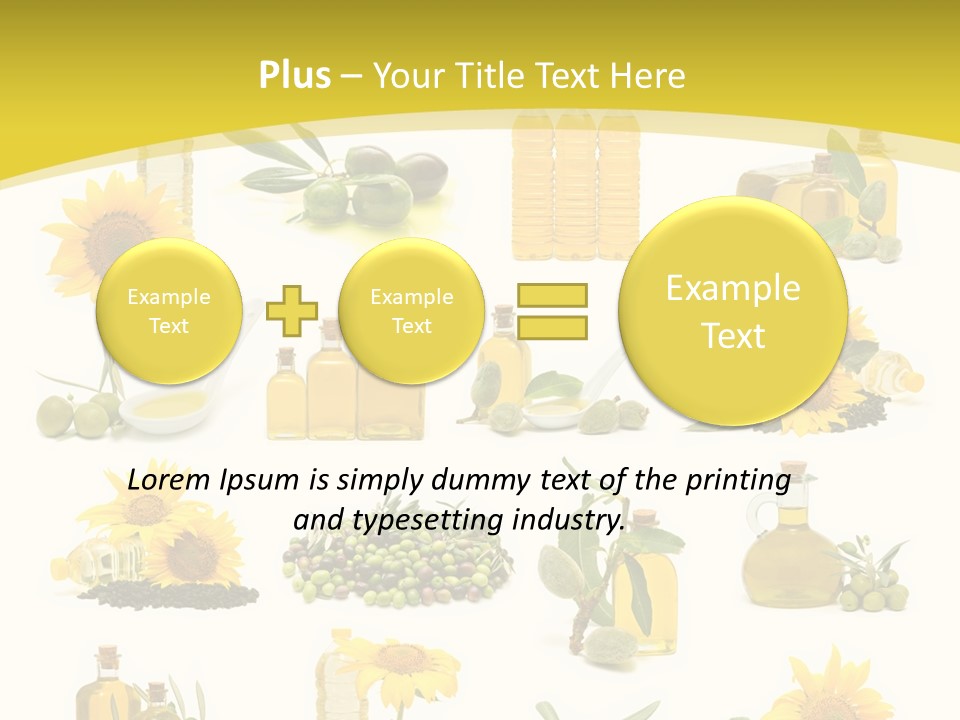 Olives Healthy Living Olive Oil PowerPoint Template