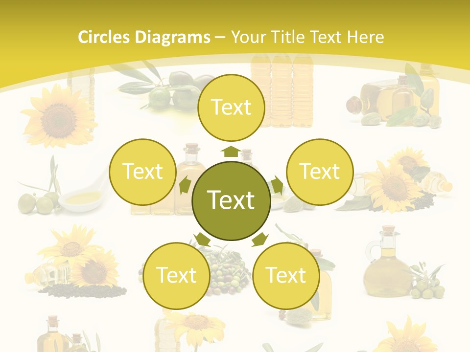 Olives Healthy Living Olive Oil PowerPoint Template